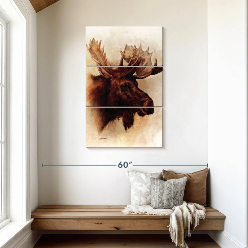 Brampt A Moose Portrait, 45" H x 28" W
