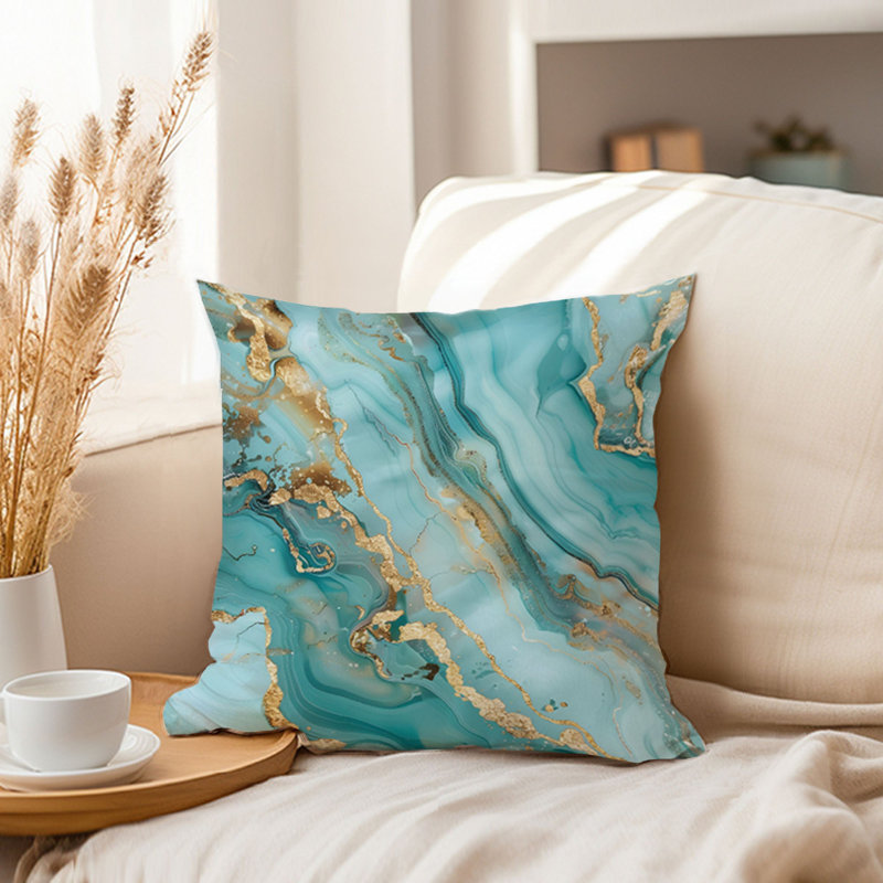 Animals William Morris Birds Damask Pattern I Cottage, 16"H x 16"W, Abstract Crystal Marble Agate Geode I Modern