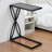 Accent Table, C-shaped, End, Side, Snack, Living Room, Bedroom, Metal, Laminate-2132831012