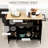 Charming Rustic-Modern Kitchen Island with Exquisite Top and Ample Storage-890944485