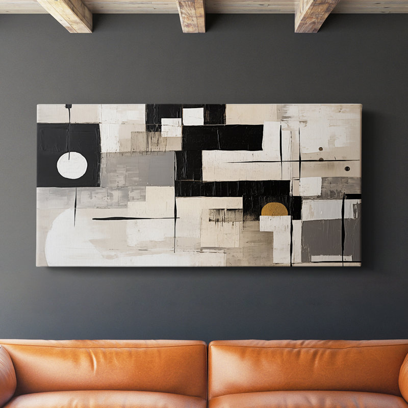 Abstrait, série 4, toile tendue # XIII, H 16 po x l 32 po