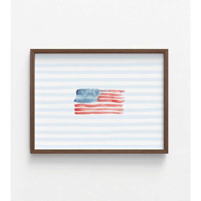 Impression du drapeau américain: décor patriotique côtier