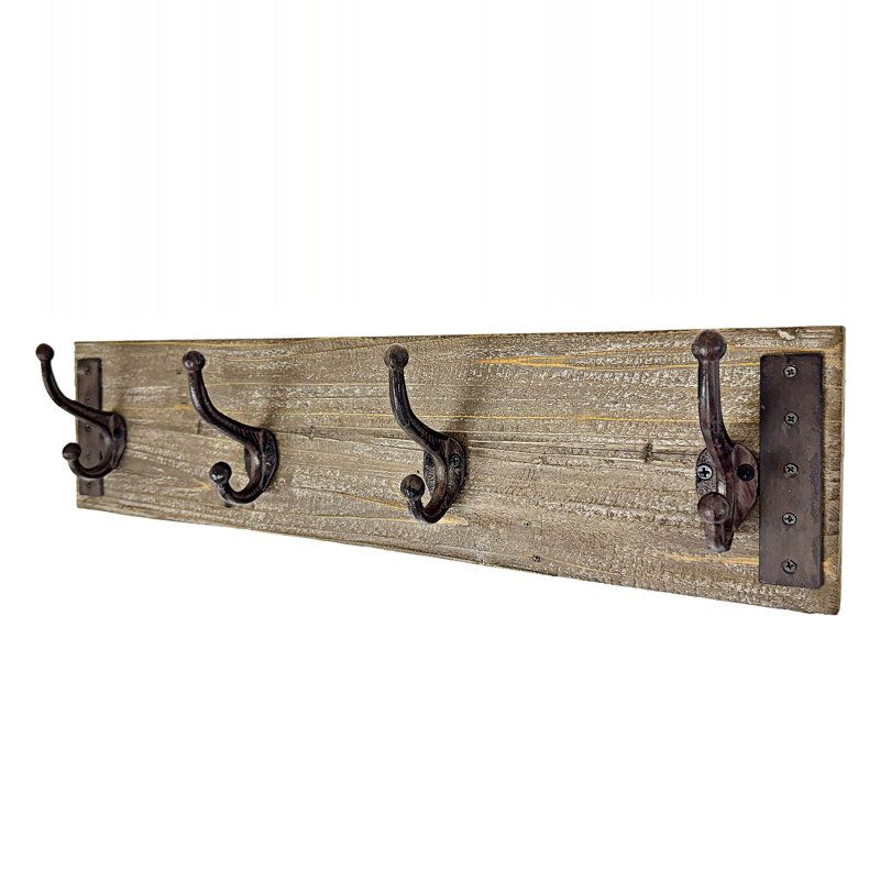 Solid Wood Coat Hook Rack