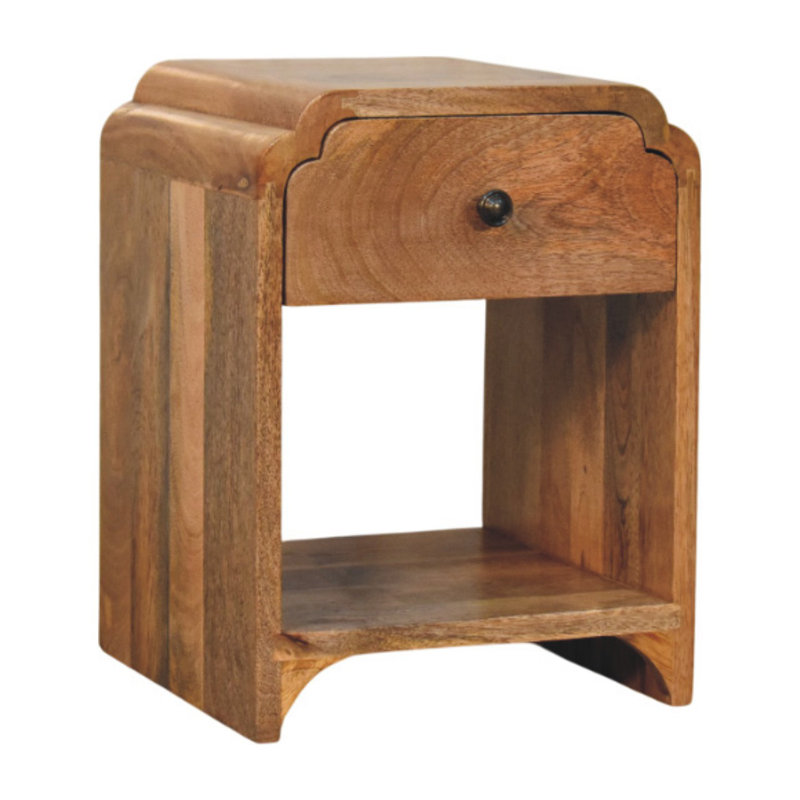 Ghada 30cm W Solid Wood Bedside Table