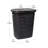  50L Slim Laundry Hamper, Clothes Basket, Lid, Wicker Design, Plastic-105833570-105833575