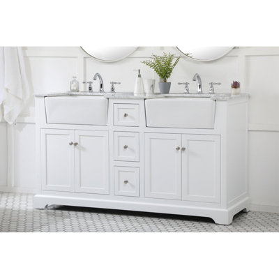 Ensemble de meuble-lavabo double 60 po Pardue