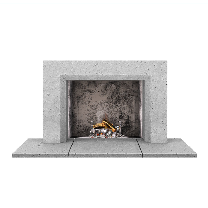 Miami Fireplace Surround, Old World Gray