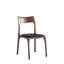 Chaise d'appoint de salle à manger rembourrée en cuir de frêne Moderno-132707876