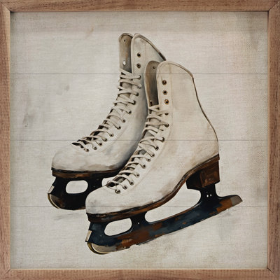 Patins à glace blanche