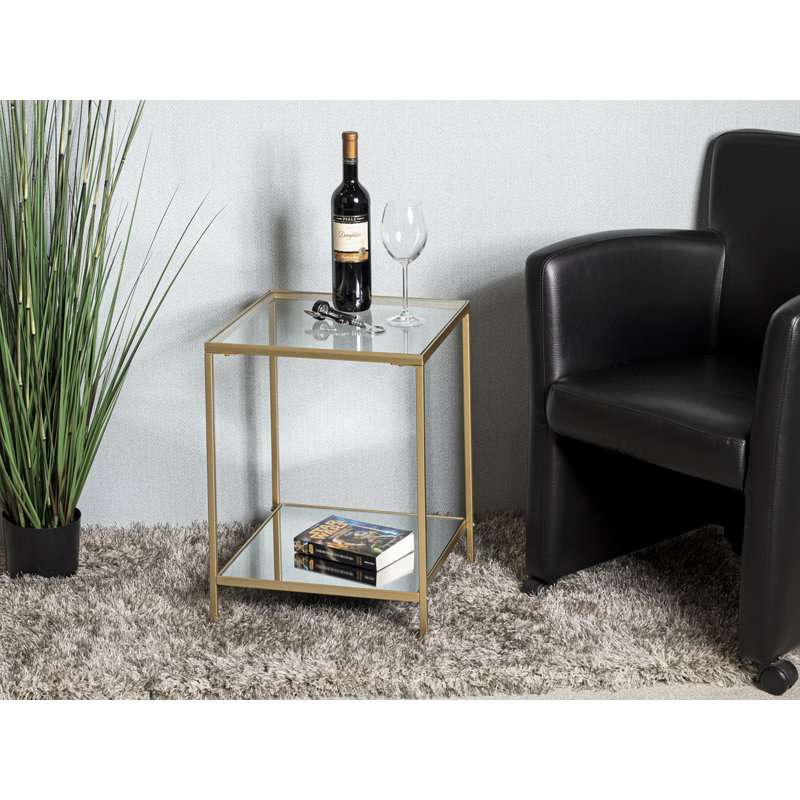 Stager Glass Top End Table