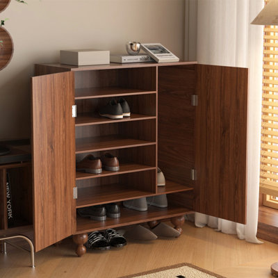 Solid Wood Rectangle Accent Chests Cabinet