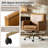 Oracle Transitional Faux Leather 360° Swivel Tilting Office Chair with Nailhead Trim-603445861