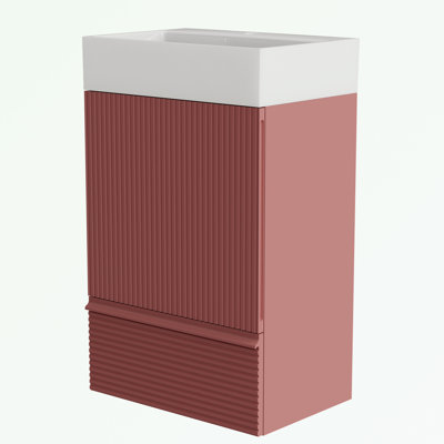 Meuble-lavabo de salle de bain avec lavabo en céramique, une armoire et un tiroir