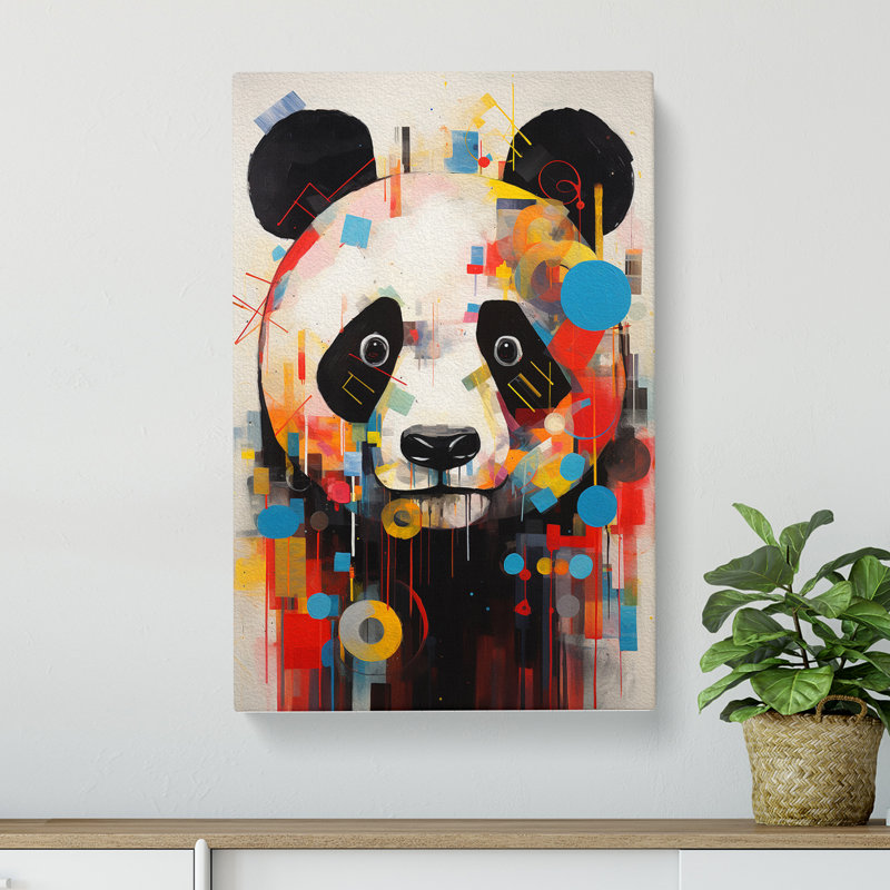 Panda Constructivism - Wrapped Canvas, 50cm H x 35cm W x 3cm D