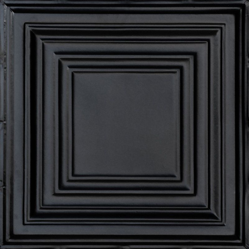 Carreau de plafond en étain 2 pi x 2 pi Williamsburg, Noir