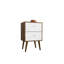 Table de chevet 18 po en brun rustique et blanc (2 tiroirs)-1082549274