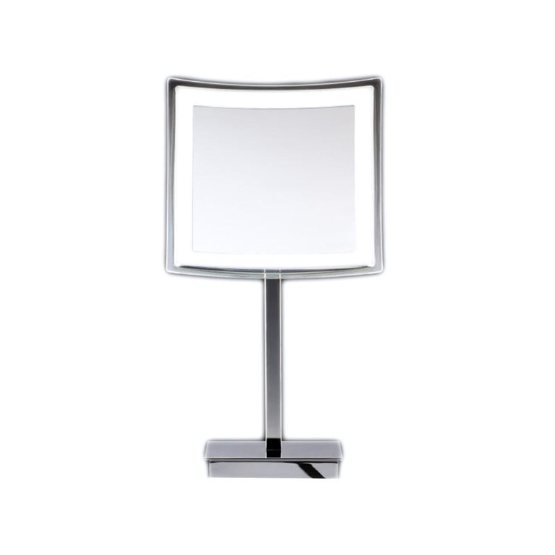 Spiegel Square Metal Lighted Wall Mirror, 9.4" H x 8.3" W