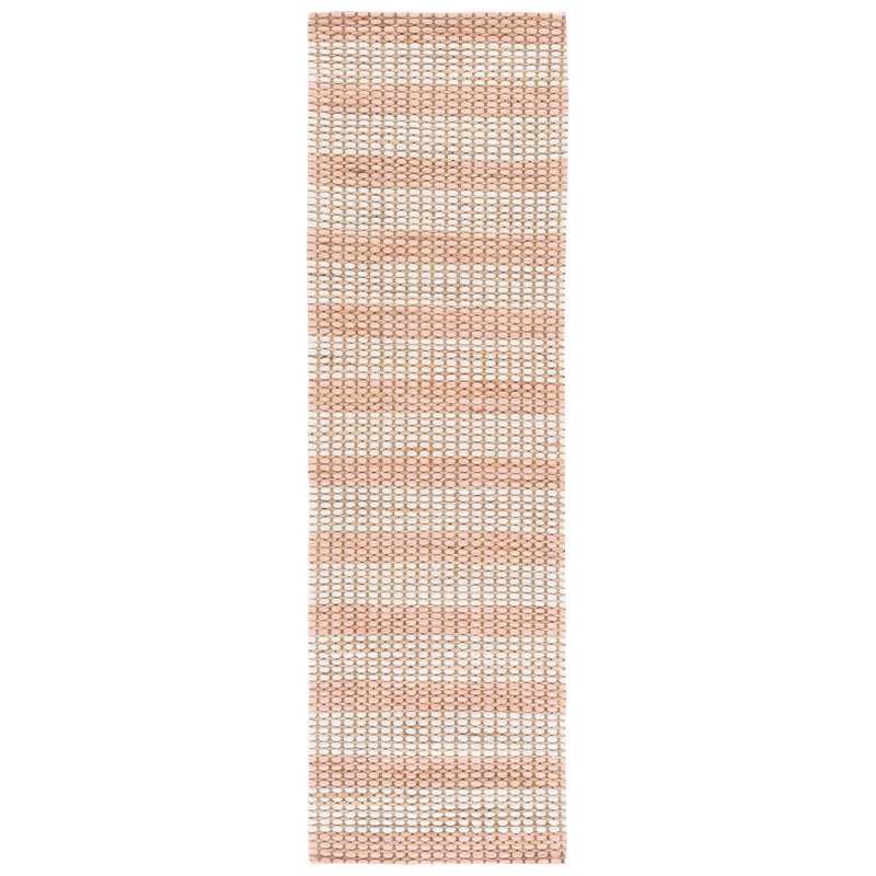 Martha Stewart 9527 Hand Tufted 40% Jute; 40% Wool; 20% Cotton Striped Rug, Runner 2'3" x 8'