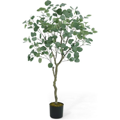 Eucalyptus artificiel CAPHAUS, verdure artificielle résistante aux rayons UV en pot, 4/5/6 pieds