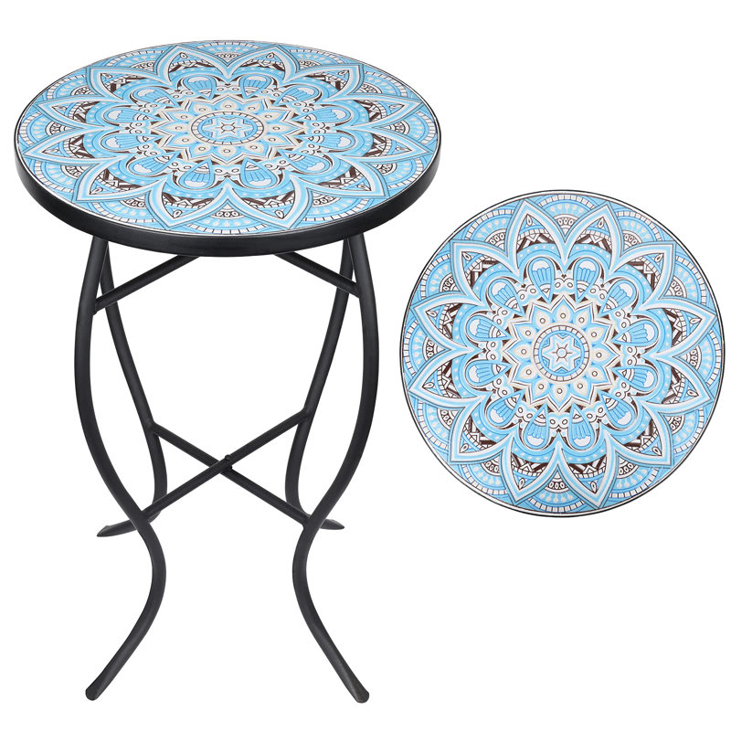 Table de bout en acier de 20,86 po de hauteur