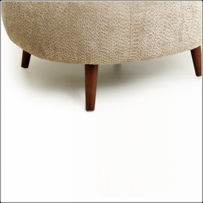 Fauteuil club paresseux de style nordique avec tissu chenille, coussin moelleux et repose-pieds pour la détente dans le salon
