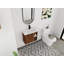Meuble-lavabo mural 24 po avec lavabo en céramique blanche et porte à fermeture en douceur, emballage KD