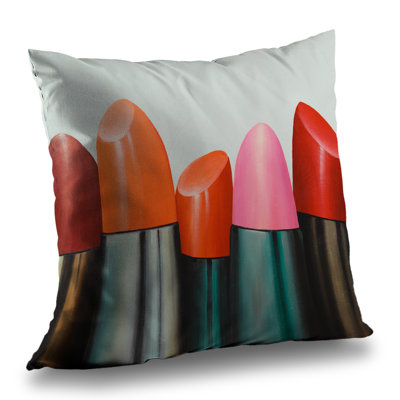 Lipstick Collection - Fashion Romantic – Throw Pillow Cover Only, Double-Sided Print, Insert Not Included