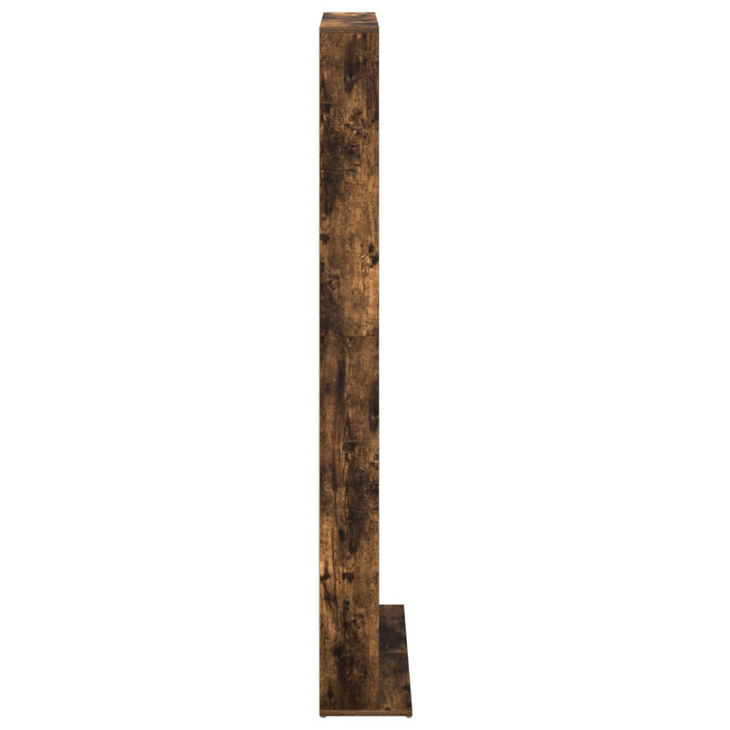 175 cm H Media Shelves, Smoked Oak