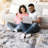Loom & Collection 2X8 Rug, /Navy Abstract, Non-Shedding, Stain , Improves Home Ambiance In Living Room, Bedroom, Dining, Office Various Spaces Like