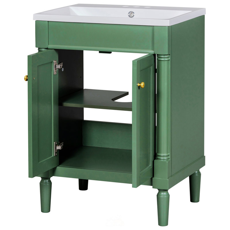 Rangement pour salle de bain Soula, Vert