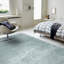 Natonia Shiny Shaggy Duckegg Blue Area Rug-184809961