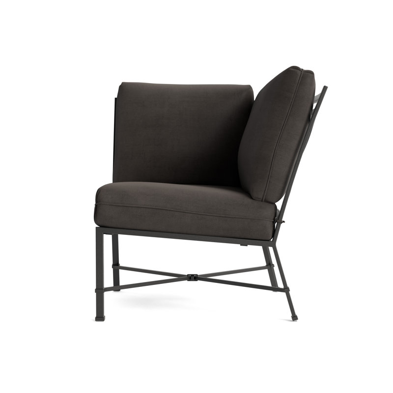 Venetian Outdoor Patio Sectional, Fusion Charcoal, Textured Pewter