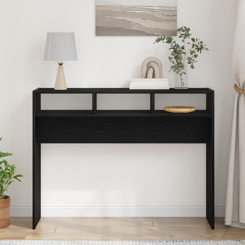 Goar Console Table Engineered Wood Accent Couch End Side Table, White, 105 cm