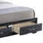 Kontos Black 2-Drawer Platform Bed-89128336
