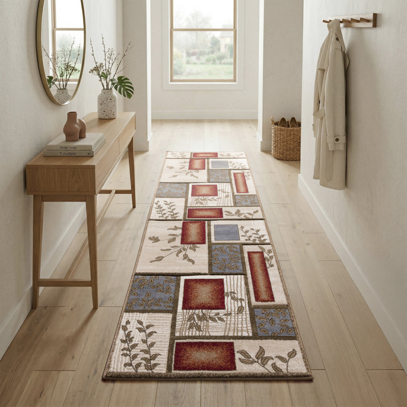 Alexia Collection Geometric Modern & Contemporary Area Rug, 8'1 Runner