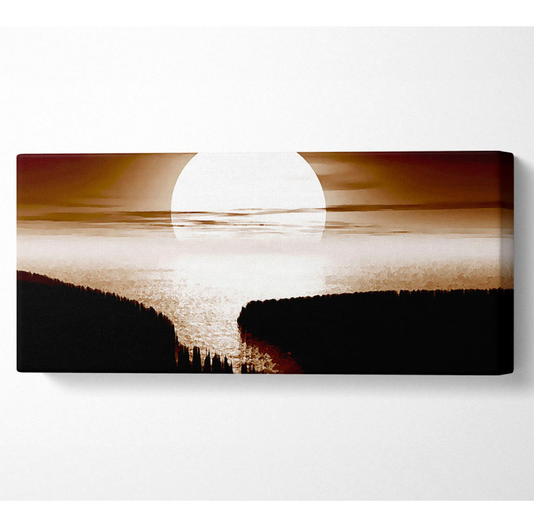 Chocolate Moonlit River Flows - Kunstdrucke auf Leinwand