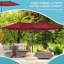 Parasol de patio 15 pi, très grand, double auvent, rouge vin pour les espaces de vie extérieurs grand, double, cadre rouille