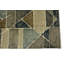 Tapis bleu / beige en laine touffeté à la main Danial