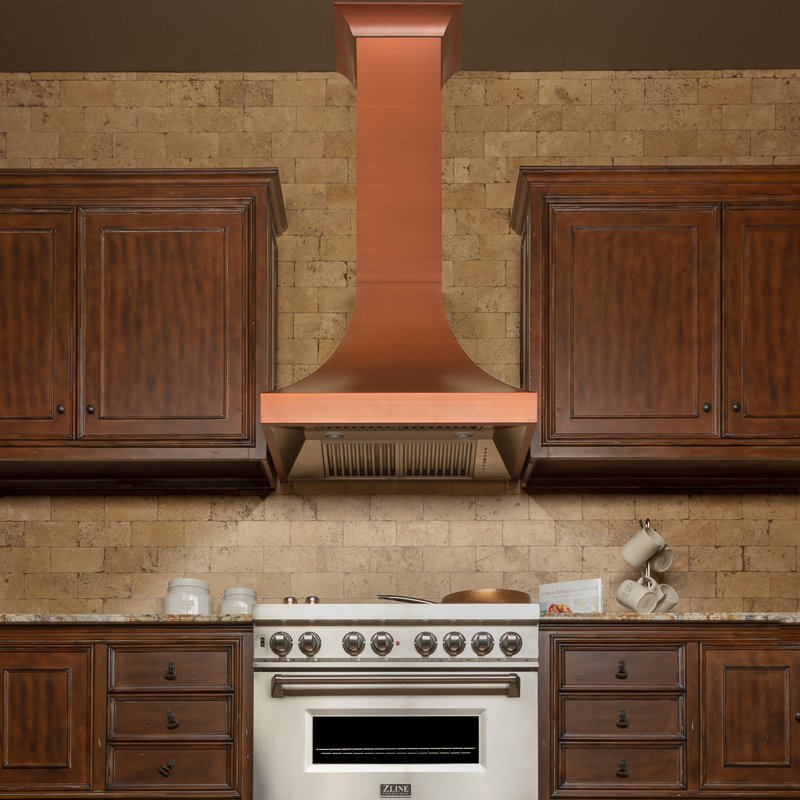 ZLINE 30" Designer Series Fingerprint Resistant Stainless Steel Ducted Wall Range Hood (8632S-30), Satin Stainless Steel