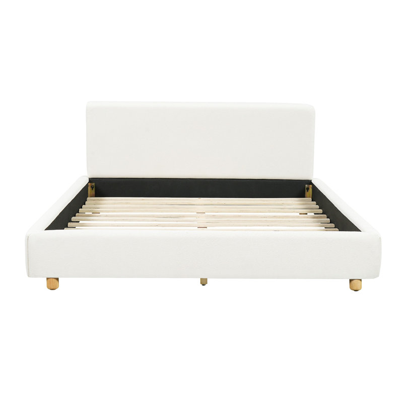 Base de lit tapissier avec tête de lit grand format Boucle, Grand lit