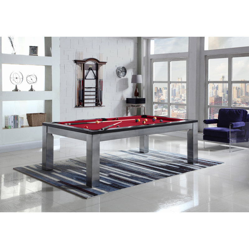 Monaco Slate Pool Table with Professional Installation Included, Academy Blue, 7' 6"
