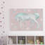 Critchfield Critchfield Green Pastel Unicorn - No Frame Print on Canvas-37528432