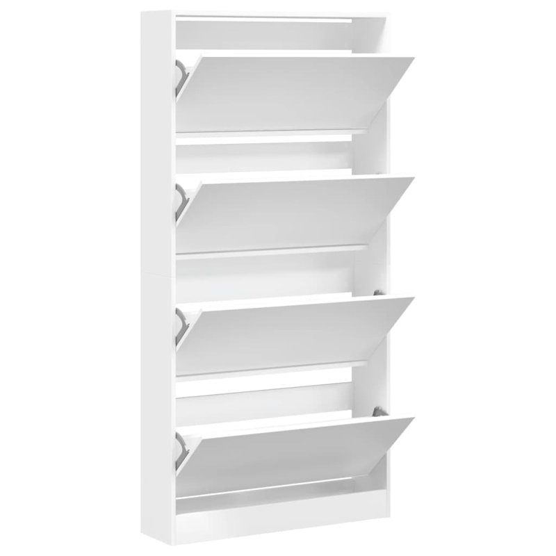 12 Pair Shoe Storage Cabinet, White