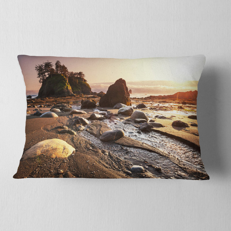 Coussin décoratif à imprimé côte du parc national olympique - Sea & Shore
