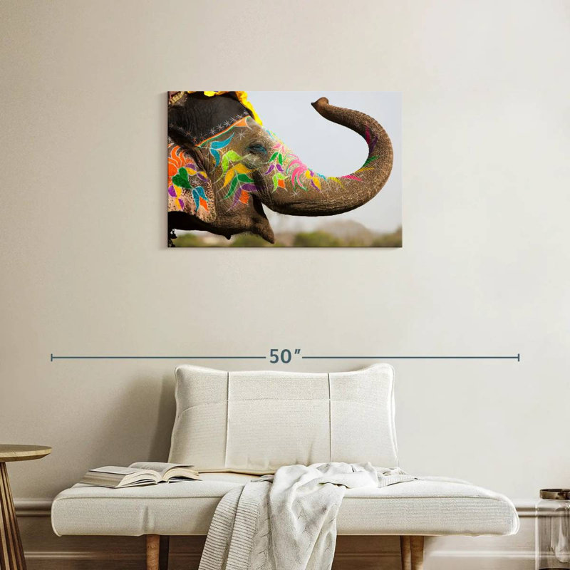 Brampt Jaipur Festival Elephant, H 20 po x l 30 po