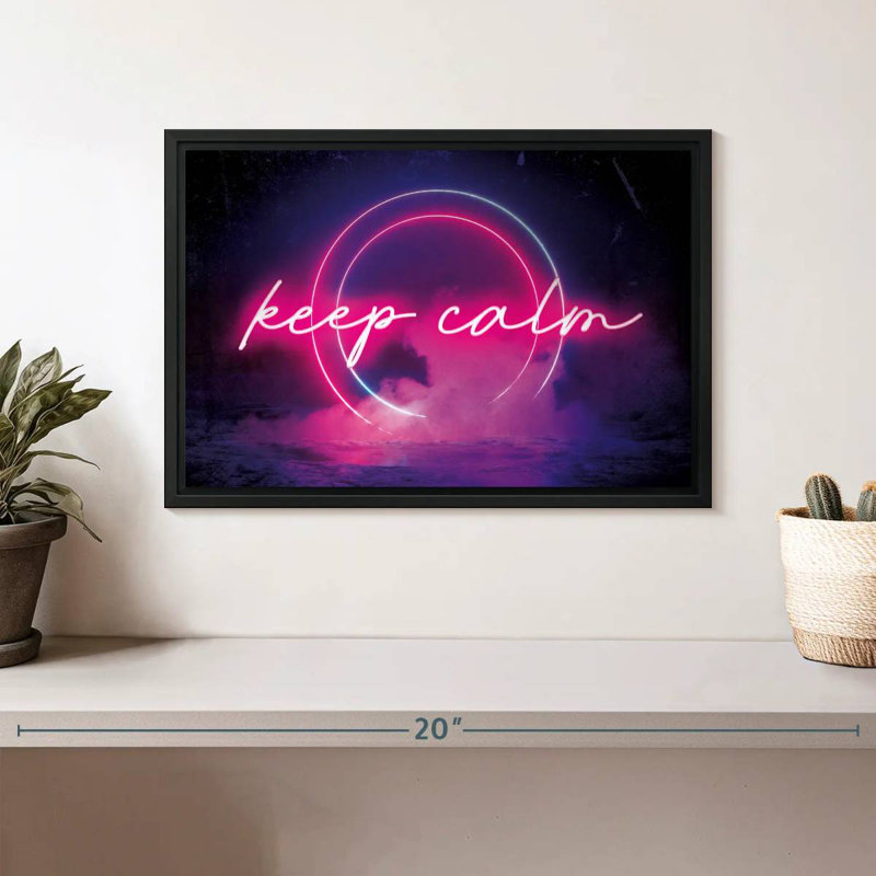 Tergel Keep Calm Neon, 9" H x 13" W