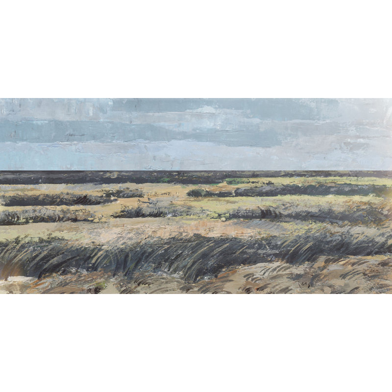 La vie à la ferme - peinture sur toile tendue, H 12 po x l 24 po x P 1,5 po