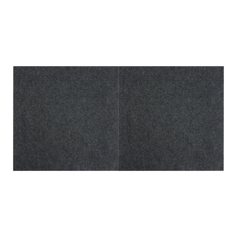 20 tuiles de tapis 23,6 x 23,6 po, Gris foncé