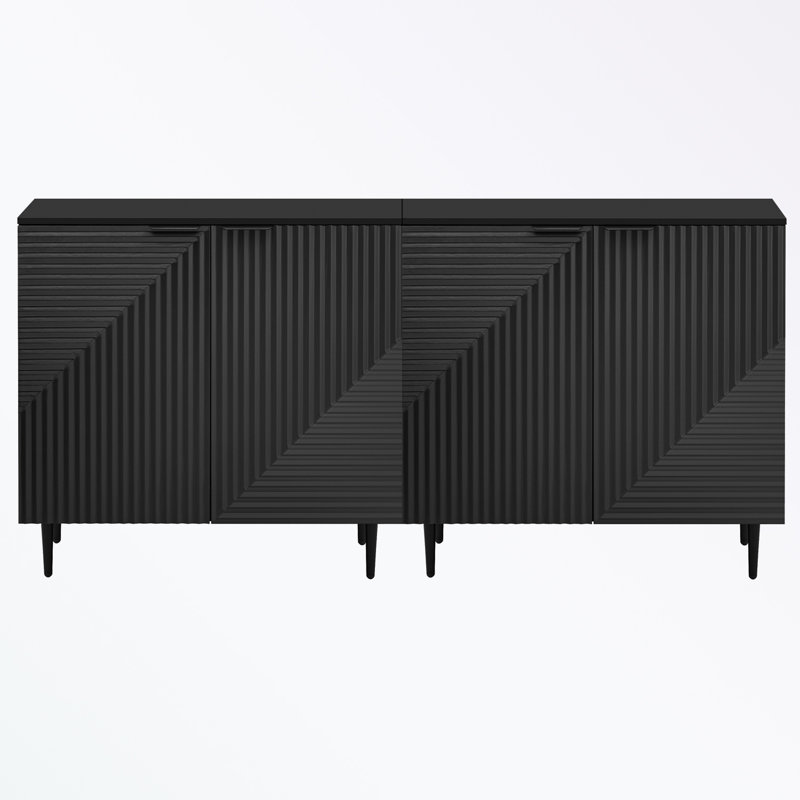 Armoire d'appoint Minimalist, Noir, noir, noir, noir