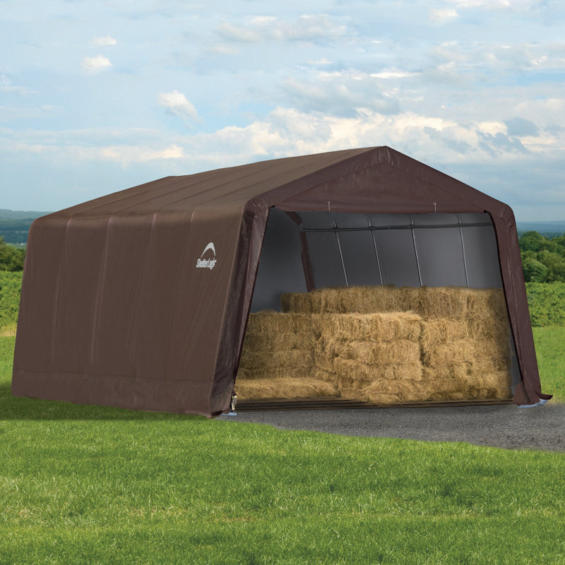 ShelterLogic 3-in-1 Run-in Shelter Brown, 148.1" W x 238.7" D